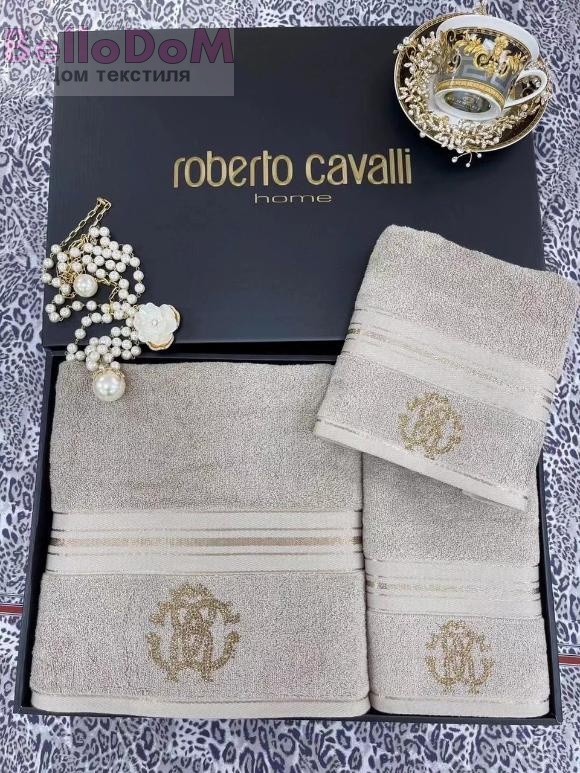 картинка Комплект полотенец Roberto Cavalli (бежевый)